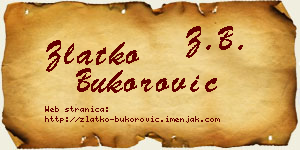 Zlatko Bukorović vizit kartica